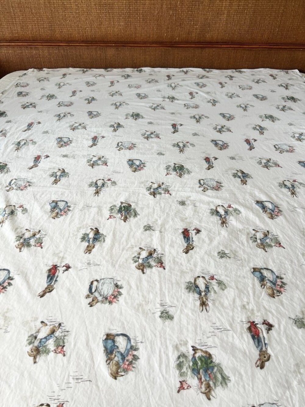 POTTERY BARN KIDS Peter Rabbit TWIN Flat BEATRIX POTTER !00% Organic Cotton - Picture 6 of 11